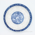 Blauwe en witte serie servies